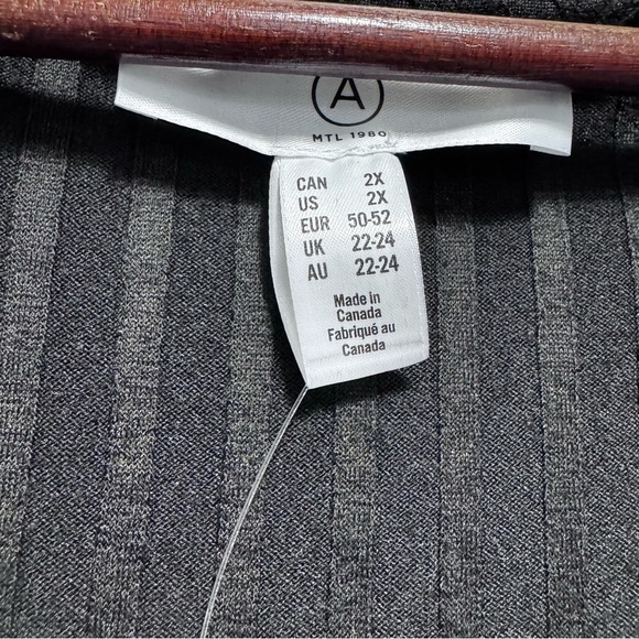 Addition Elle Square Neck Black Ribbed 3/4 Sleeve Size 2x NWT Brand New - Picture 5 of 7